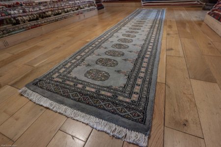 Hand-Knotted Bokhara Runner From Pakistan