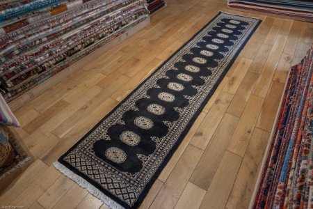 Hand-Knotted Bokhara Runner From Pakistan