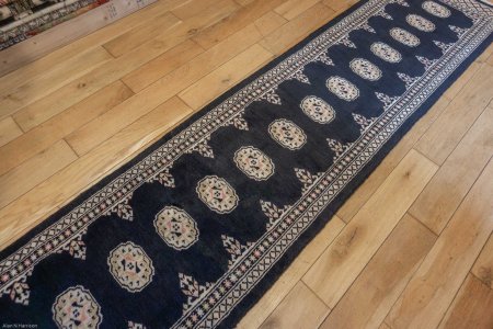 Hand-Knotted Bokhara Runner From Pakistan