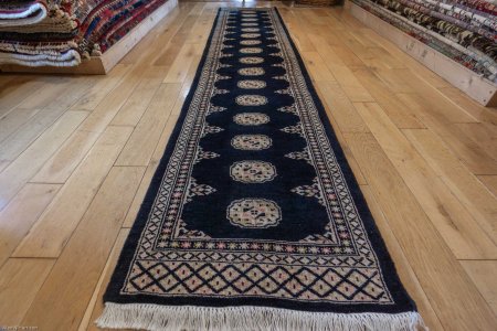 Hand-Knotted Bokhara Runner From Pakistan