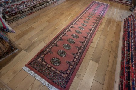 Hand-Knotted Bokhara Runner From Pakistan