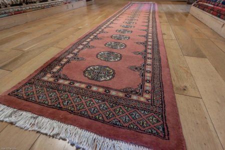 Hand-Knotted Bokhara Runner From Pakistan