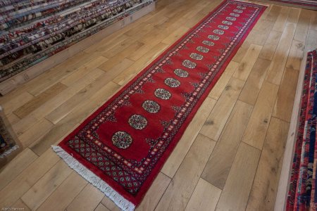 Hand-Knotted Bokhara Runner From Pakistan