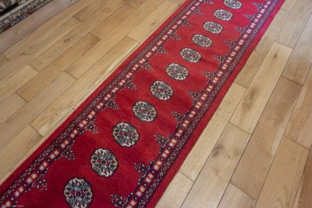 Hand-Knotted Bokhara Runner From Pakistan