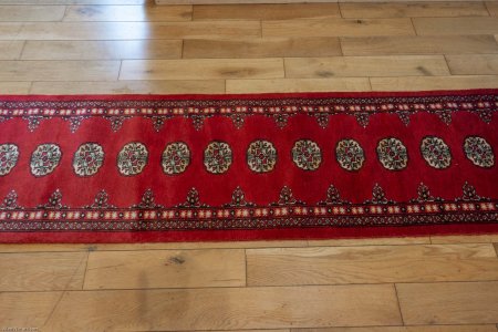 Hand-Knotted Bokhara Runner From Pakistan