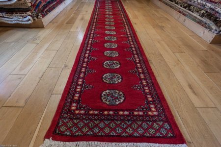 Hand-Knotted Bokhara Runner From Pakistan