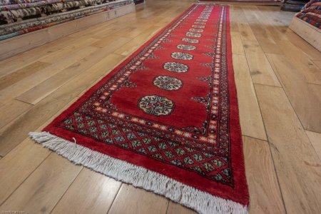 Hand-Knotted Bokhara Runner From Pakistan