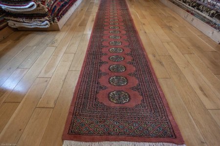 Hand-Knotted Bokhara Runner From Pakistan