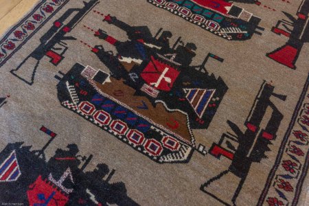 Hand-Knotted Baluch War Rug From Afghanistan