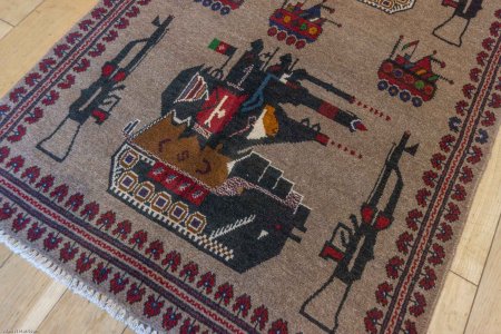 Hand-Knotted Baluch War Rug From Afghanistan
