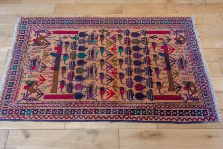 Hand-Knotted Baluch War Rug From Afghanistan