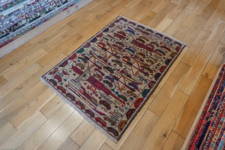 Hand-Knotted Baluch War Rug From Afghanistan