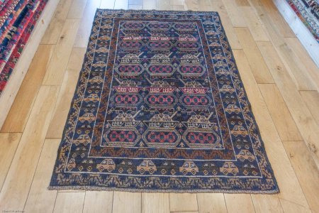 Hand-Knotted Baluch War Rug From Afghanistan