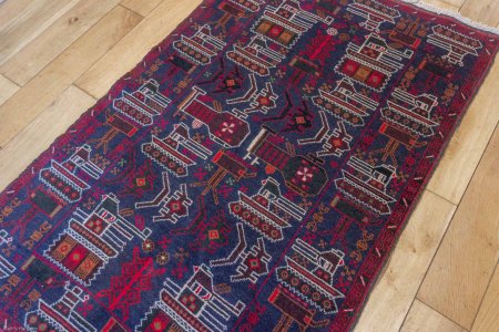 Hand-Knotted Baluch War Rug From Afghanistan