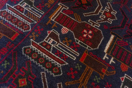 Hand-Knotted Baluch War Rug From Afghanistan