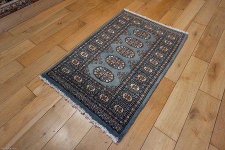 Hand-Knotted Bokhara Rug From Pakistan