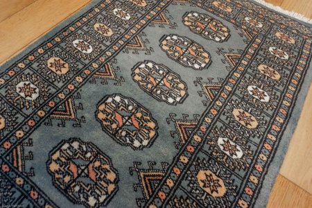 Hand-Knotted Bokhara Rug From Pakistan