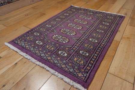 Hand-Knotted Bokhara Rug From Pakistan