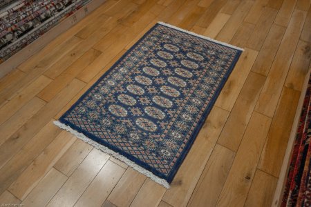 Hand-Knotted Bokhara Rug From Pakistan