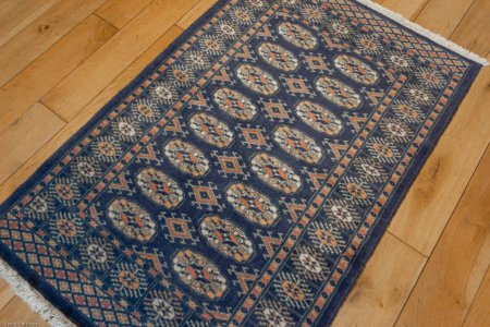 Hand-Knotted Bokhara Rug From Pakistan