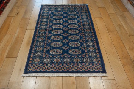 Hand-Knotted Bokhara Rug From Pakistan