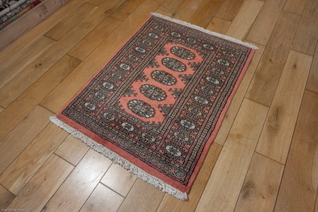 Hand-Knotted Bokhara Rug From Pakistan