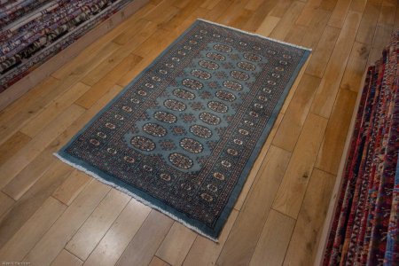 Hand-Knotted Bokhara Rug From Pakistan