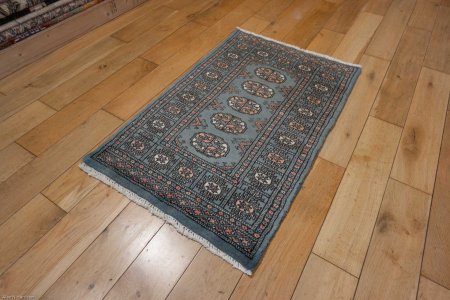 Hand-Knotted Bokhara Rug From Pakistan