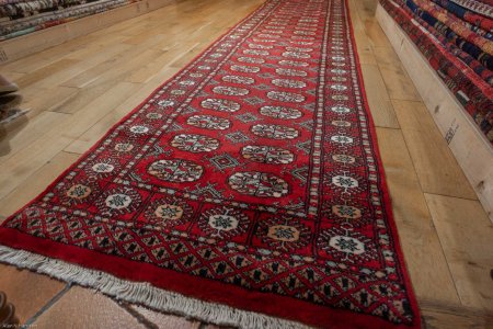 Hand-Knotted Bokhara Runner From Pakistan