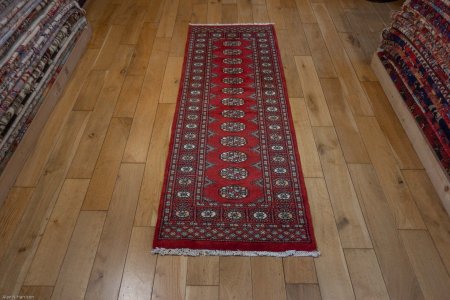 Hand-Knotted Bokhara Runner From Pakistan