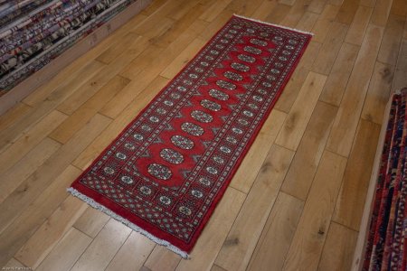 Hand-Knotted Bokhara Runner From Pakistan