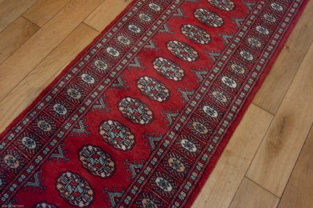 Hand-Knotted Bokhara Runner From Pakistan