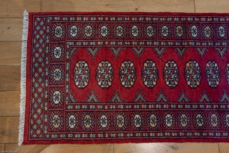Hand-Knotted Bokhara Runner From Pakistan