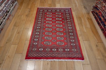 Hand-Knotted Bokhara Rug From Pakistan