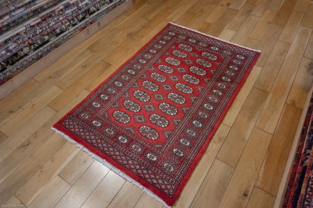 Hand-Knotted Bokhara Rug From Pakistan