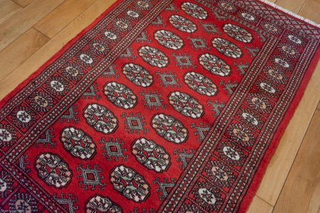 Hand-Knotted Bokhara Rug From Pakistan