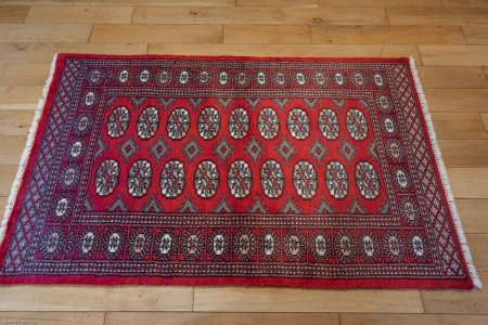 Hand-Knotted Bokhara Rug From Pakistan
