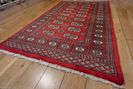 Hand-Knotted Bokhara Rug From Pakistan