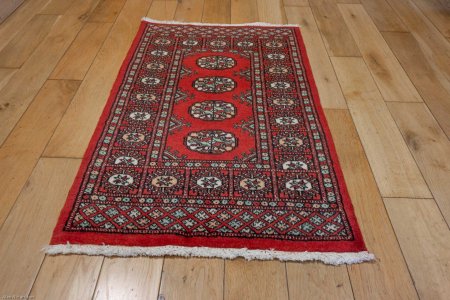 Hand-Knotted Bokhara Rug From Pakistan
