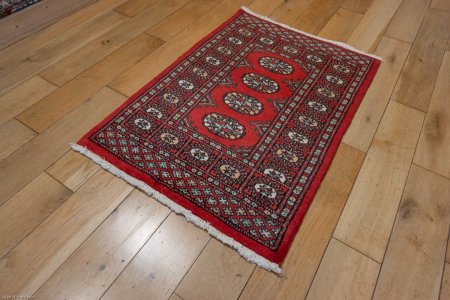 Hand-Knotted Bokhara Rug From Pakistan
