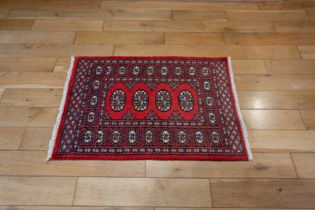 Hand-Knotted Bokhara Rug From Pakistan
