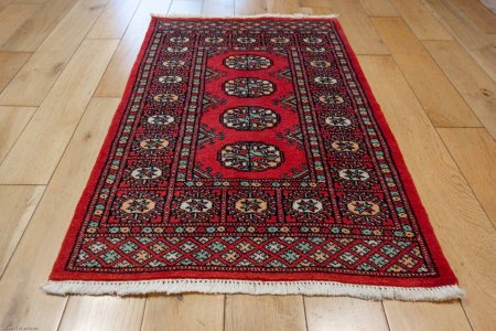 Hand-Knotted Bokhara Rug From Pakistan