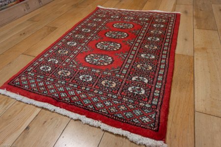 Hand-Knotted Bokhara Rug From Pakistan