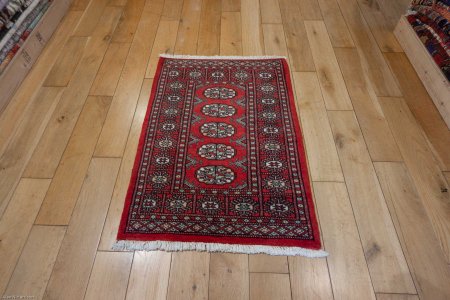 Hand-Knotted Bokhara Rug From Pakistan