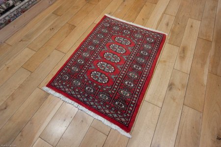 Hand-Knotted Bokhara Rug From Pakistan
