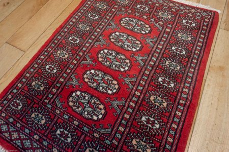 Hand-Knotted Bokhara Rug From Pakistan