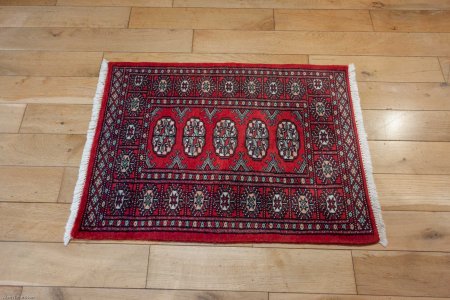 Hand-Knotted Bokhara Rug From Pakistan
