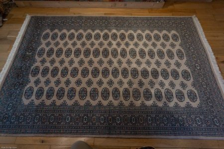 Hand-Knotted Bokhara Rug From Pakistan