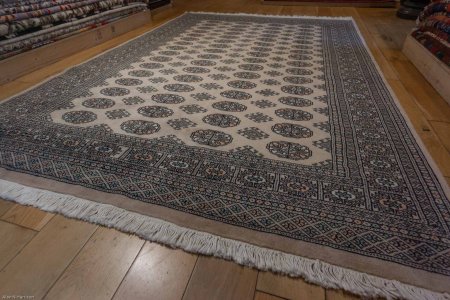 Hand-Knotted Bokhara Rug From Pakistan