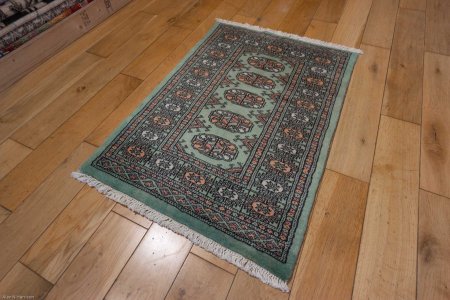 Hand-Knotted Bokhara Rug From Pakistan